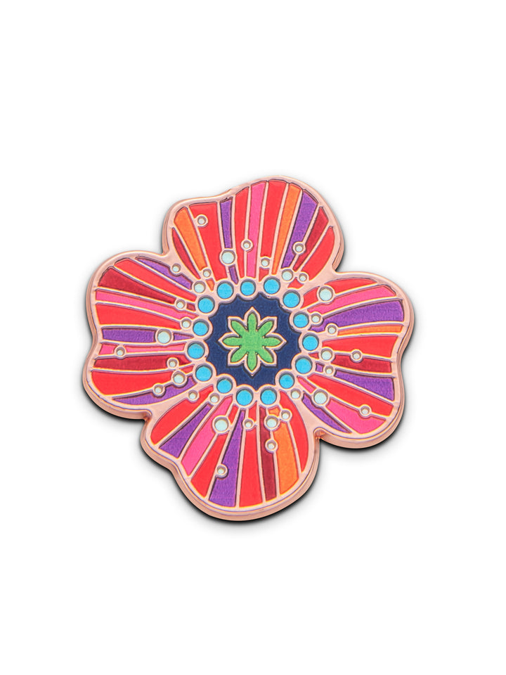 Pin Mohn Blume