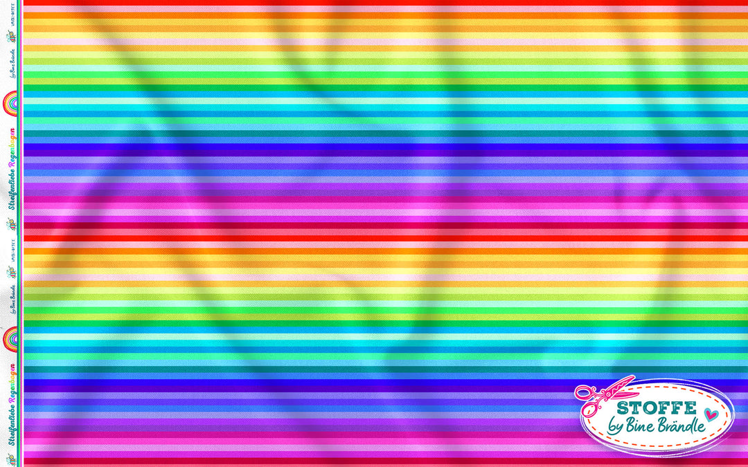 Streifenliebe Regenbogenbunt - Stoff Klassiker