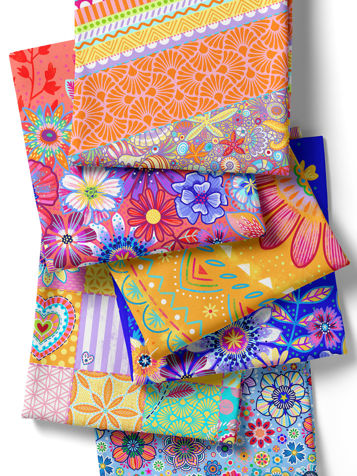 B-Ware Mandalas orange – Stoff