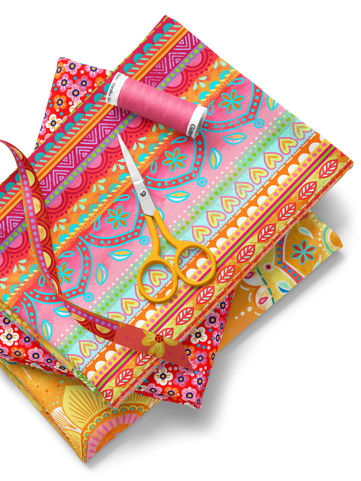 B-Ware Mandalas orange – Stoff