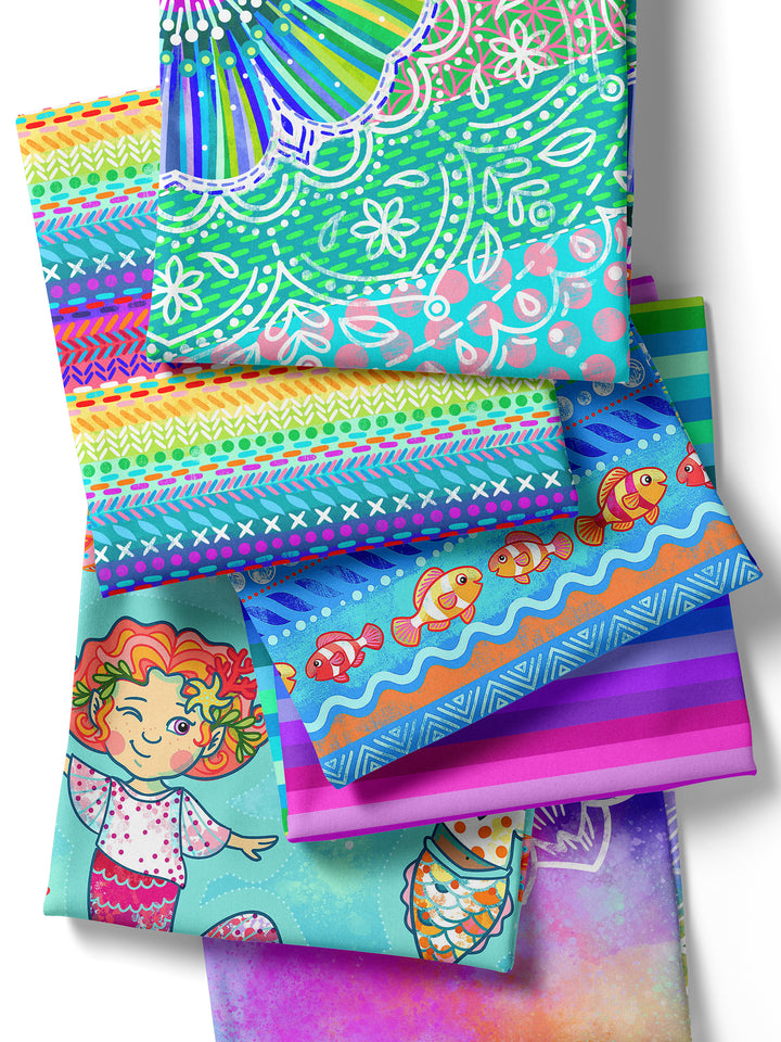 Patchwork Nähte bunt - Stoff