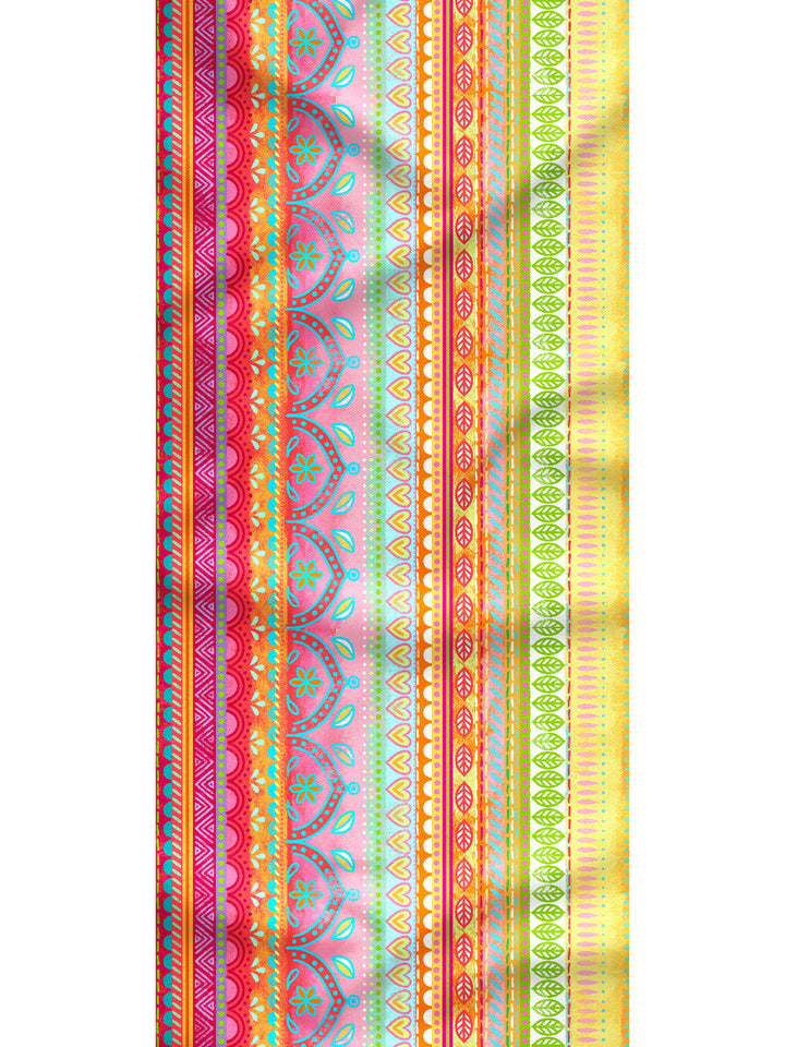 Tuch Boho-Bordüren orange