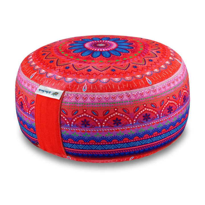 Meditations- und Yogakissen – Mandala Rotes Glück