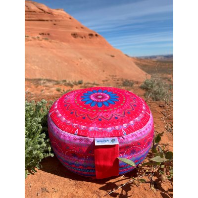 Meditations- und Yogakissen – Mandala Rotes Glück