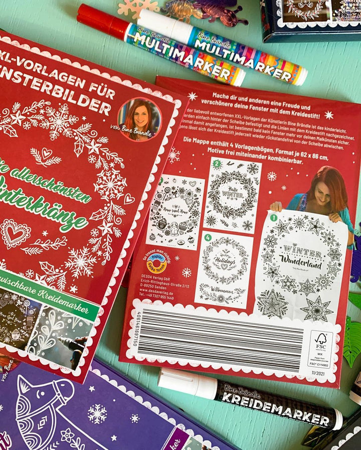 XXL-VORLAGEN FÜR FENSTERBILDER Die allerschönsten Winterkränze