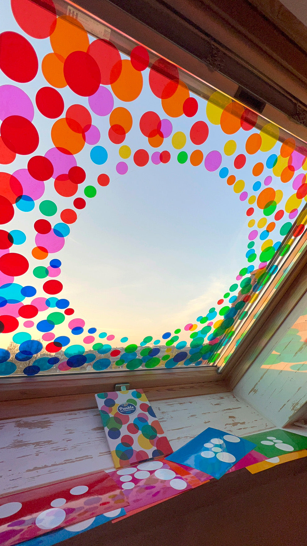 Punkte aus Fensterfolie